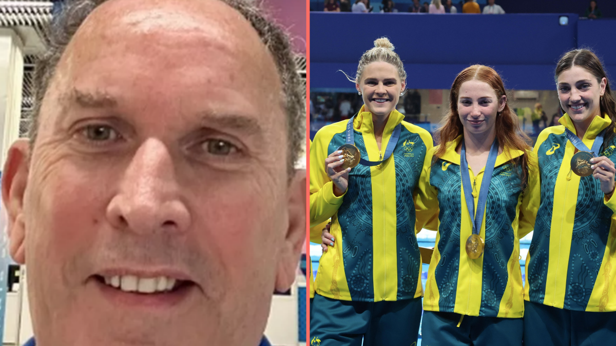 sports commentator explaining Olympics